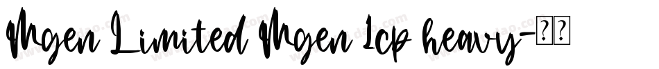 Mgen Limited Mgen 1cp heavy字体转换